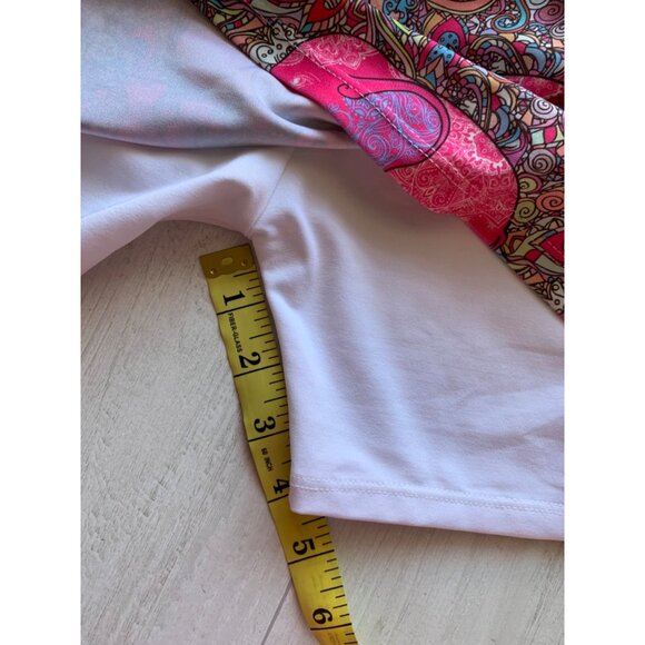 Elephant Print Womens Skirt By Skinz S Nylon & Spandex Vibrant Pink & Multicolor - Picture 8 of 9